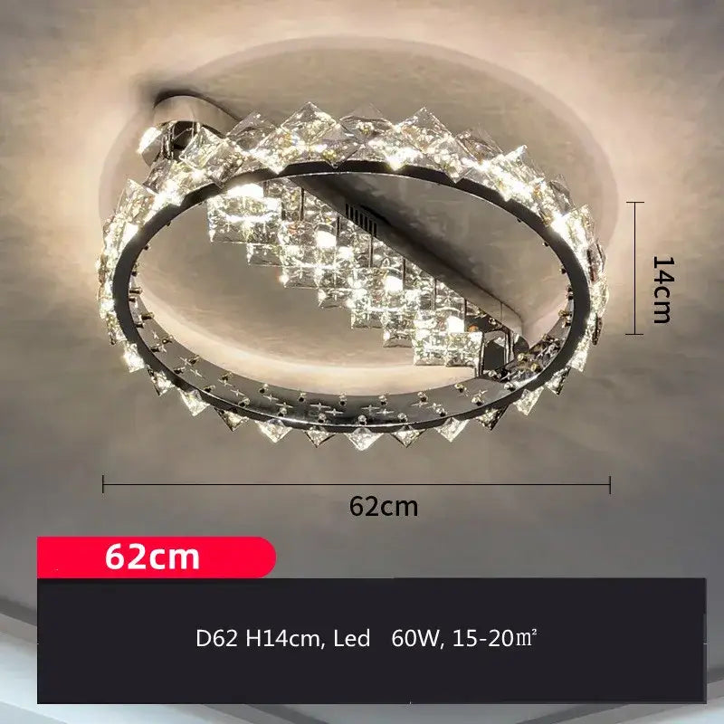 Chrome Crystal 60W Dimmable Ceiling Light