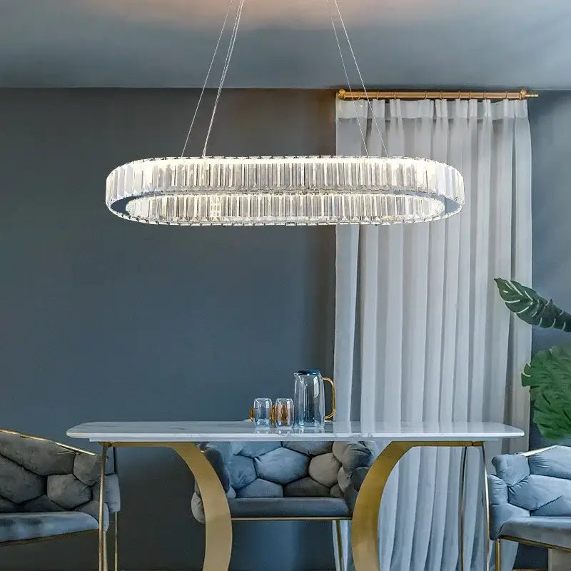 Crystal Double Ring 120cm Chandelier