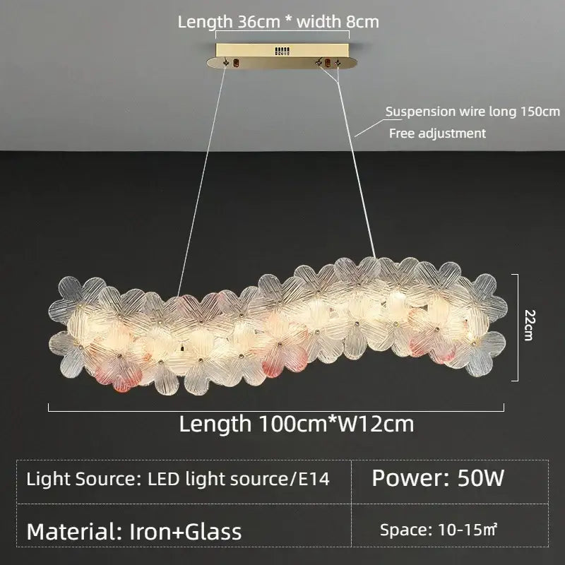 Petal Crystal Chandelier Light