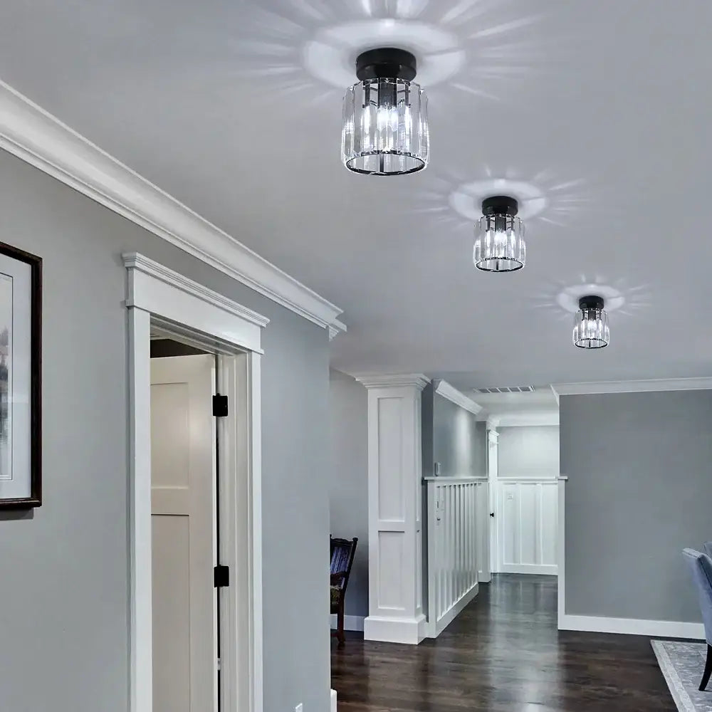 Gold Crystal Polished-Gold Pendant Light