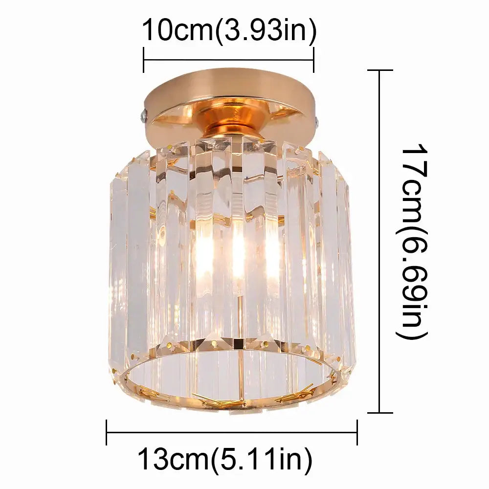 Gold Crystal Polished-Gold Pendant Light