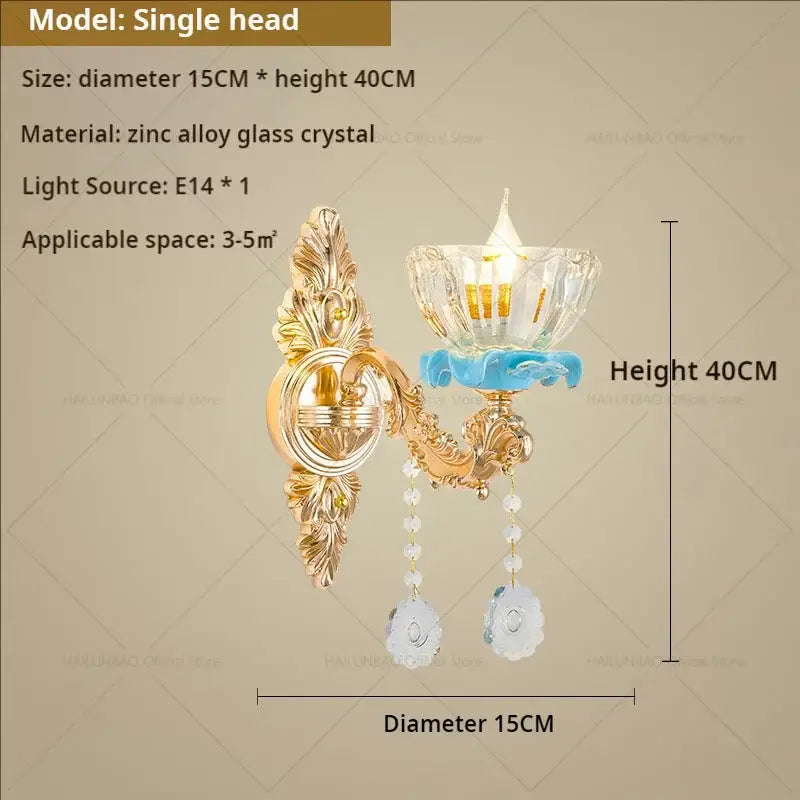 Gold Crystal Chandelier Light 18-Head Design