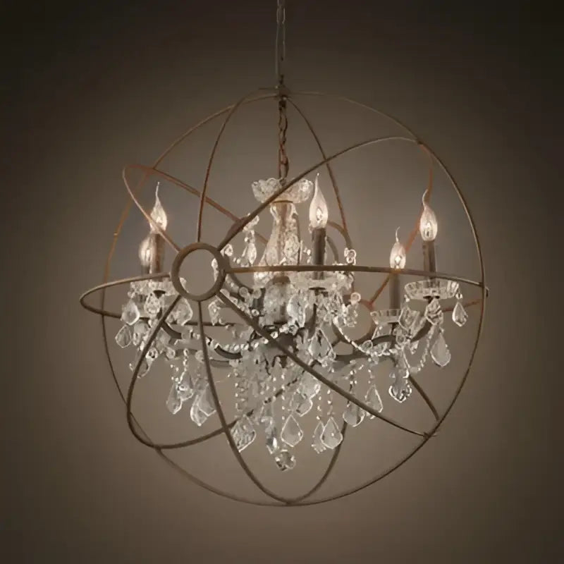 Dark Metal Spherical Chandelier