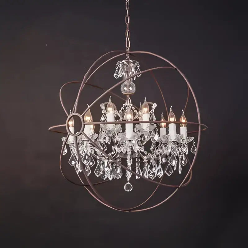 Dark Metal Spherical Chandelier