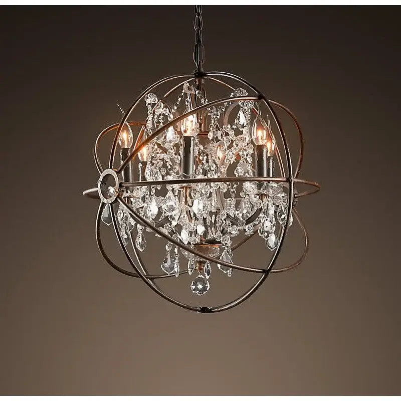 Dark Metal Spherical Chandelier