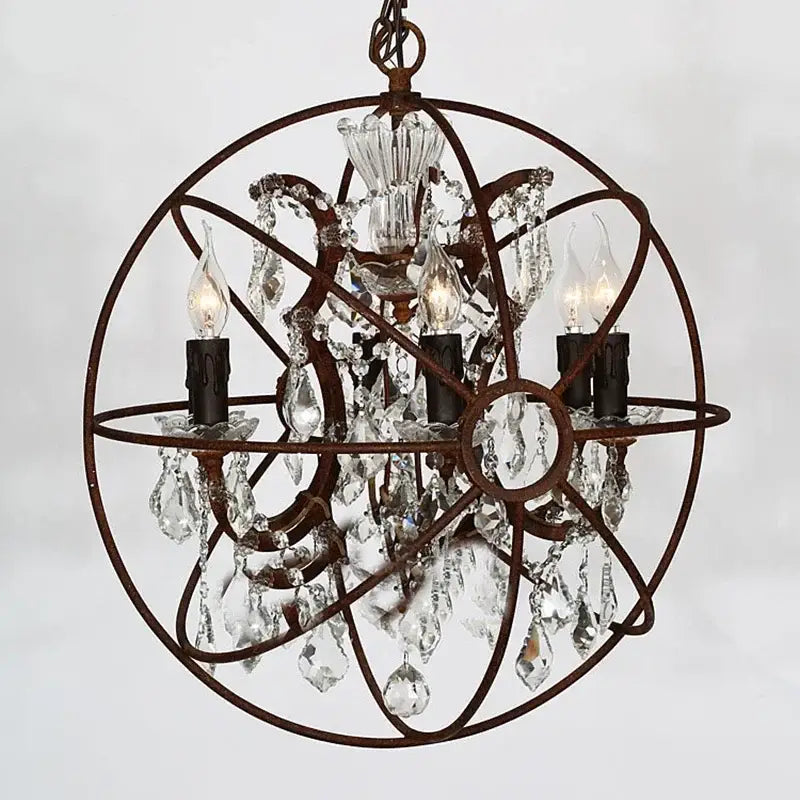 Dark Metal Spherical Chandelier