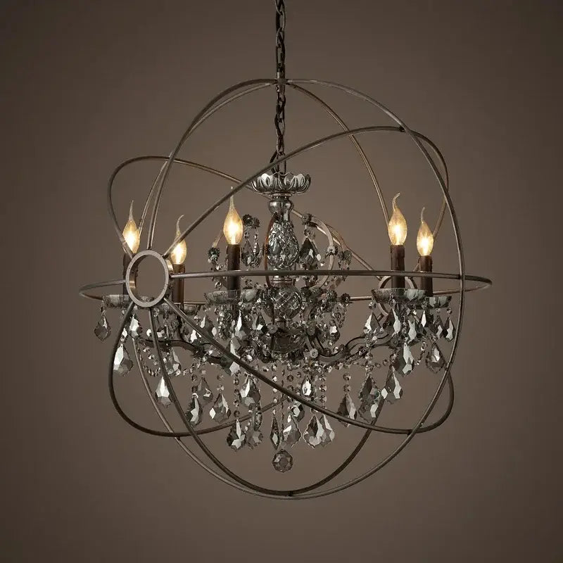 Dark Metal Spherical Chandelier