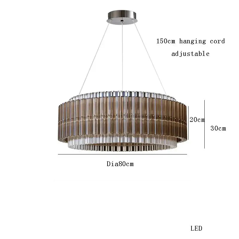 Copper Crystal Chandelier 120cm Diameter