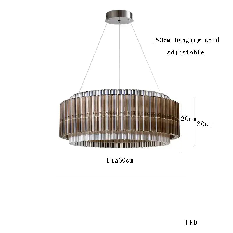 Copper Crystal Chandelier 120cm Diameter