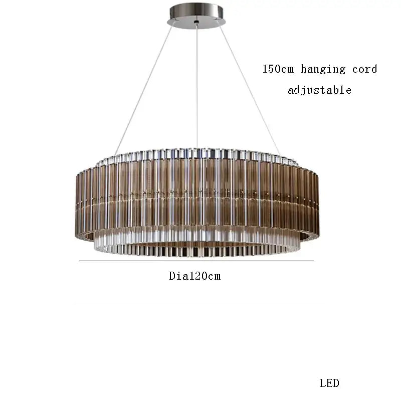 Copper Crystal Chandelier 120cm Diameter
