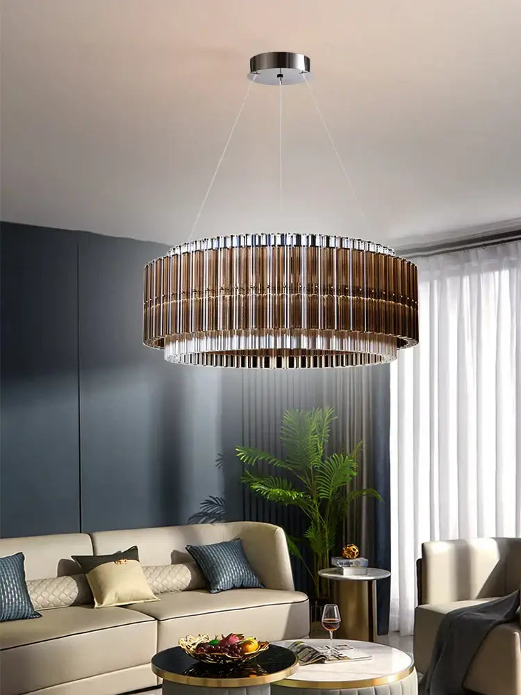 Copper Crystal Chandelier 120cm Diameter