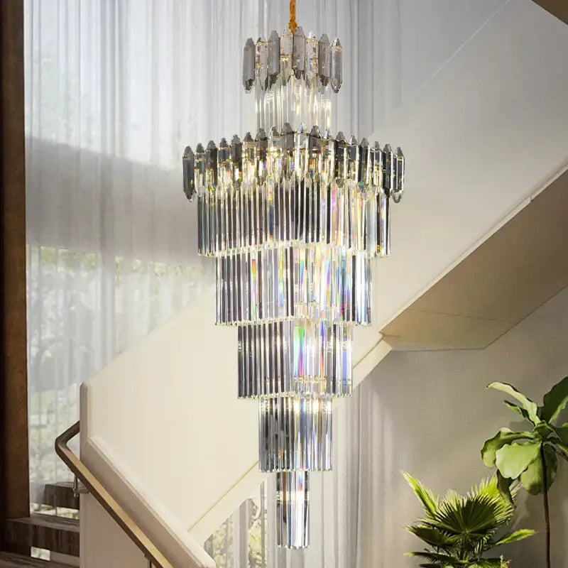 Frosted Crystal Dining Chandelier