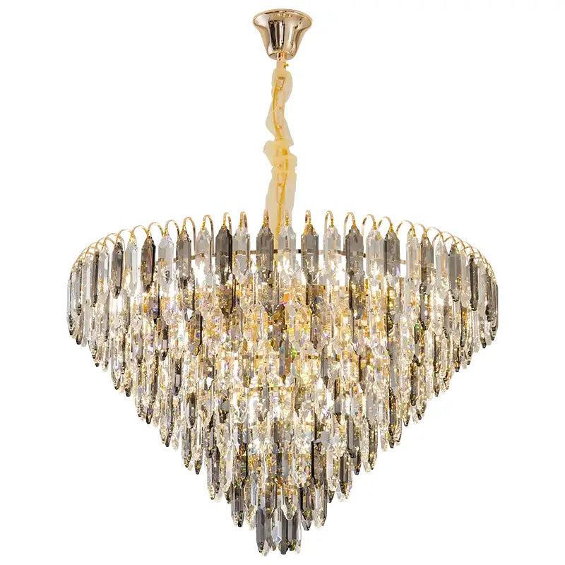 Gold Crystal Chandelier K9 Adjustable Line