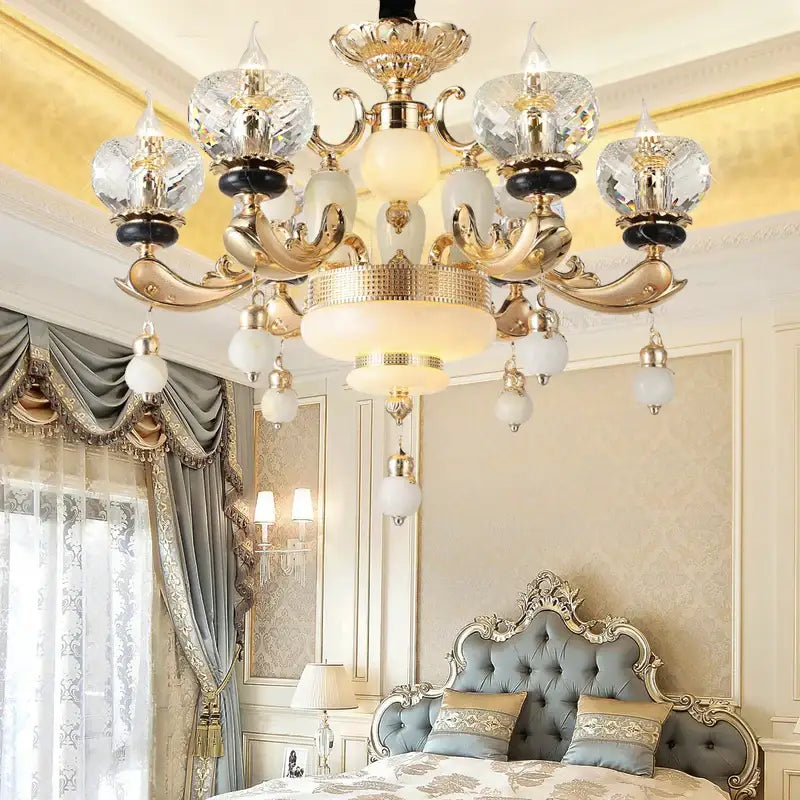 Gold Crystal Dining Chandelier 36-Head European