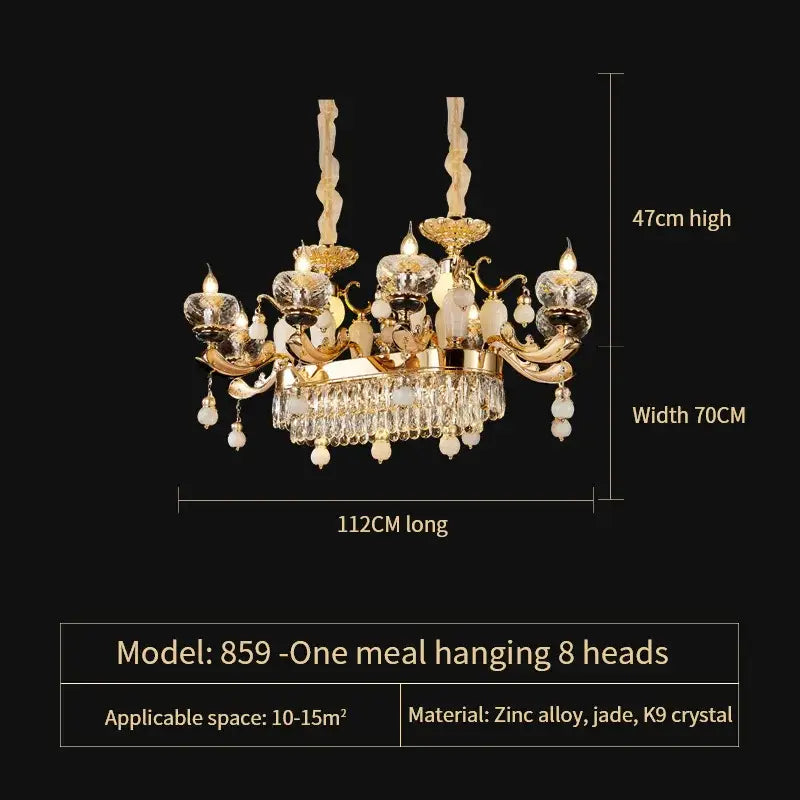 Gold Crystal Dining Chandelier 36-Head European