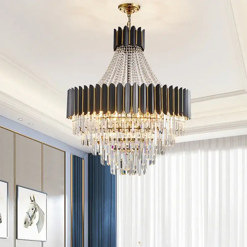 Gold Crystal Living 120cm Villa Chandelier