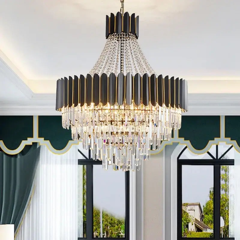 Gold Crystal Living 120cm Villa Chandelier