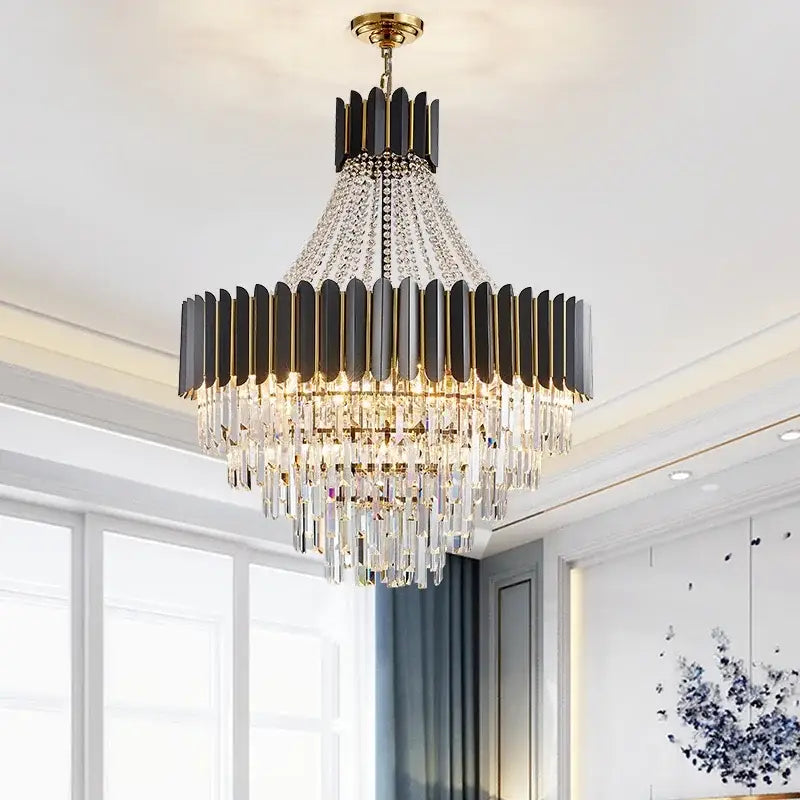 Gold Crystal Living 120cm Villa Chandelier