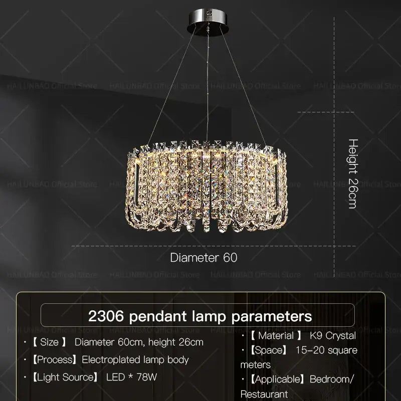 Circular Crystal Chandelier