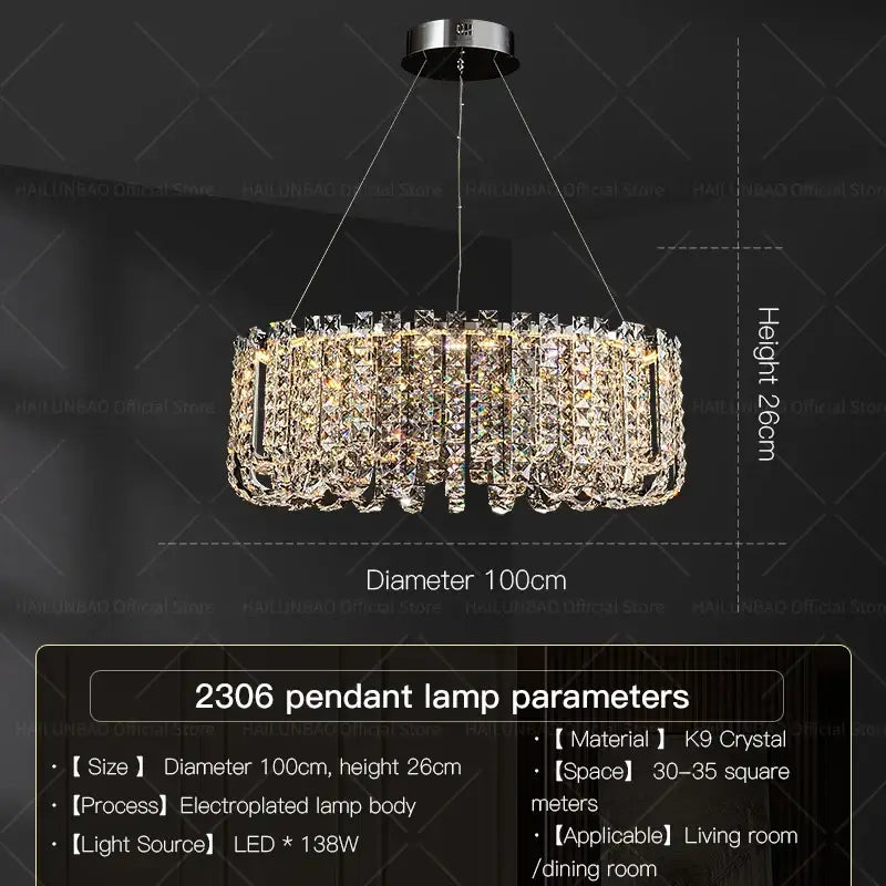 Circular Crystal Chandelier
