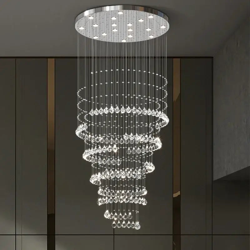 Chrome Spiral Pendant Light