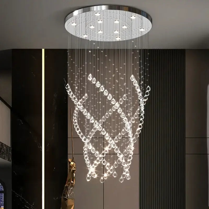 Chrome Spiral Pendant Light