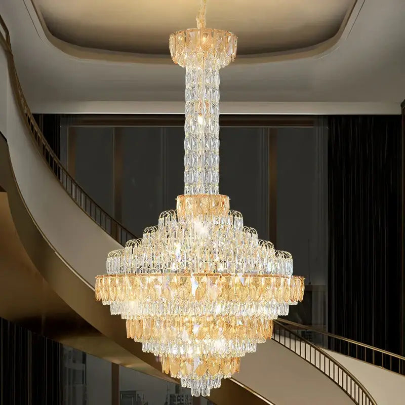 Blue Crystal Iridescent 150cm Chandelier