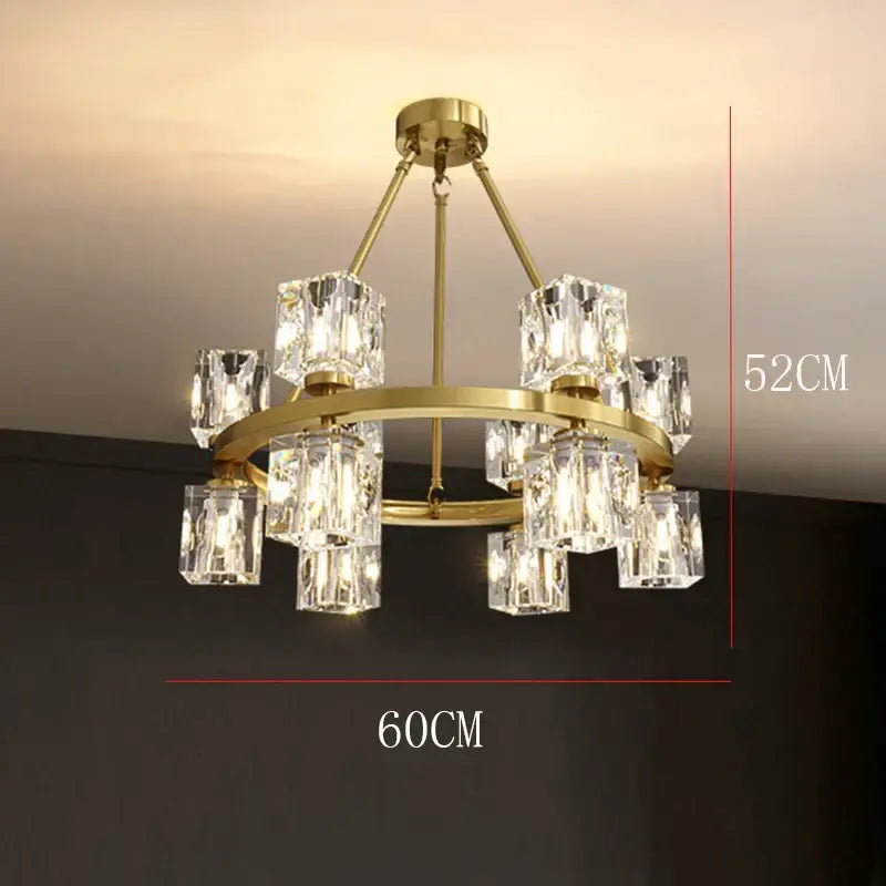 Black Crystal 28-Head LED Chandelier