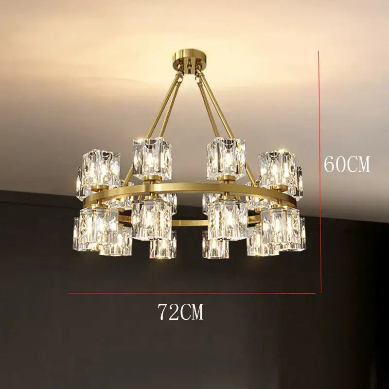 Black Crystal 28-Head LED Chandelier