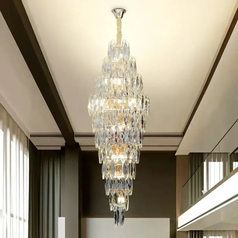 Brass Crystal Chandelier Light