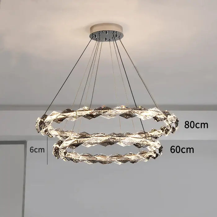 Gold Ring Crystal 110cm Chandelier
