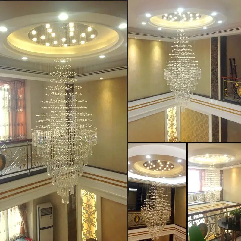 Crystal Cascade Chandelier Light