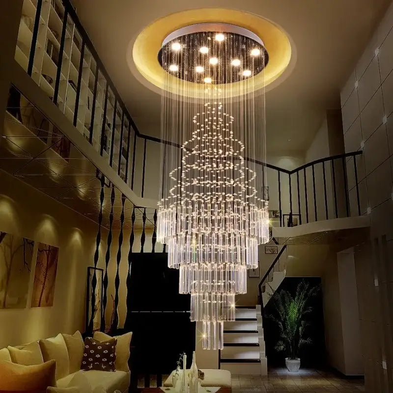 Crystal Cascade Chandelier Light