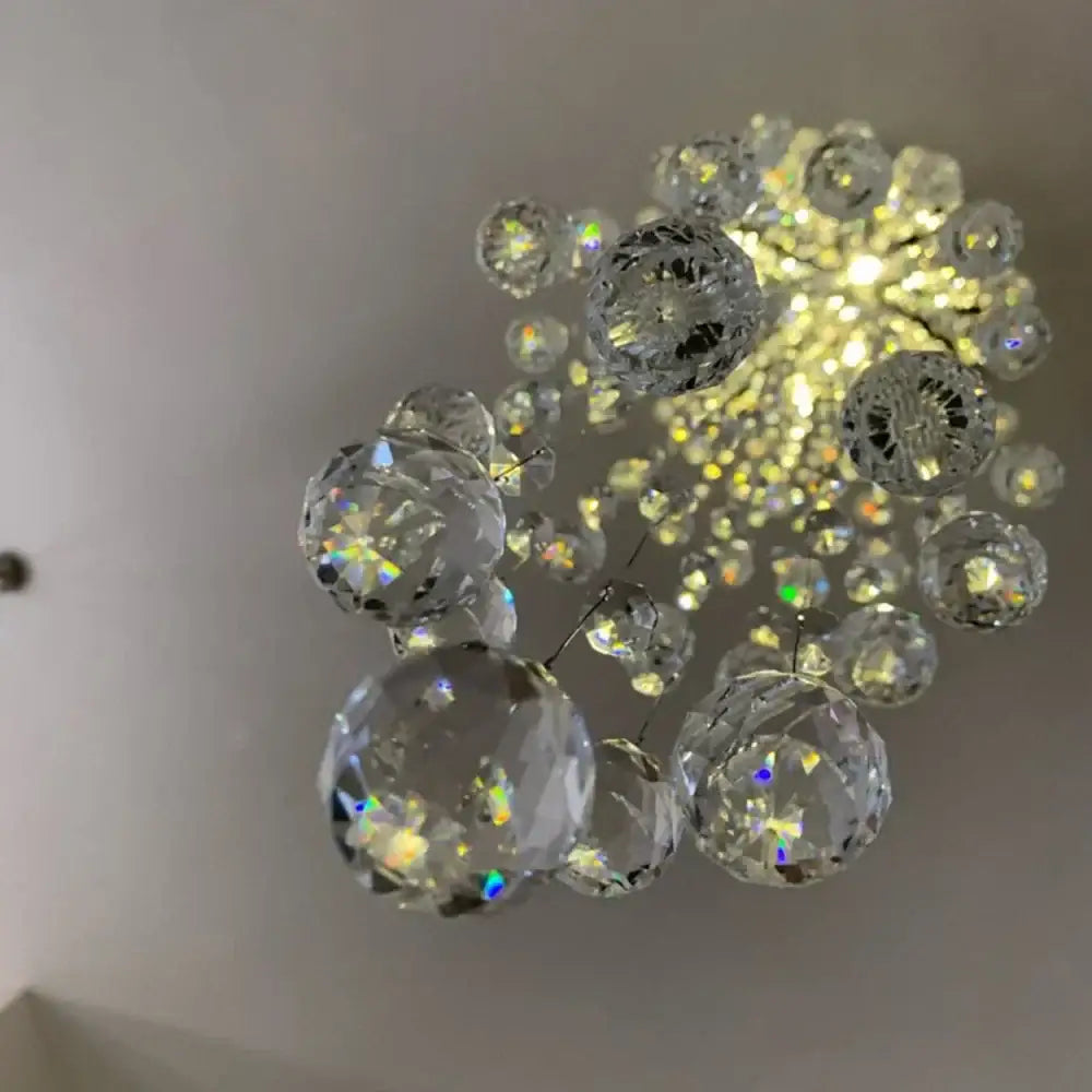 Chrome Crystal Bedroom Staircase Chandelier