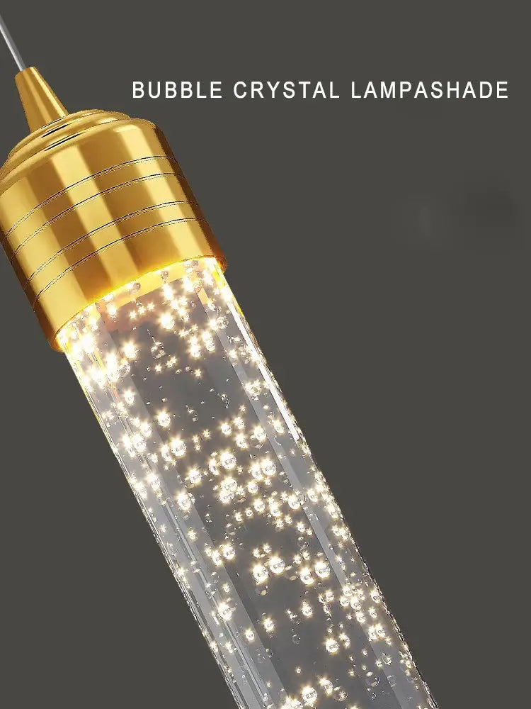 Gold Crystal Dimmable Foyer Chandelier Light
