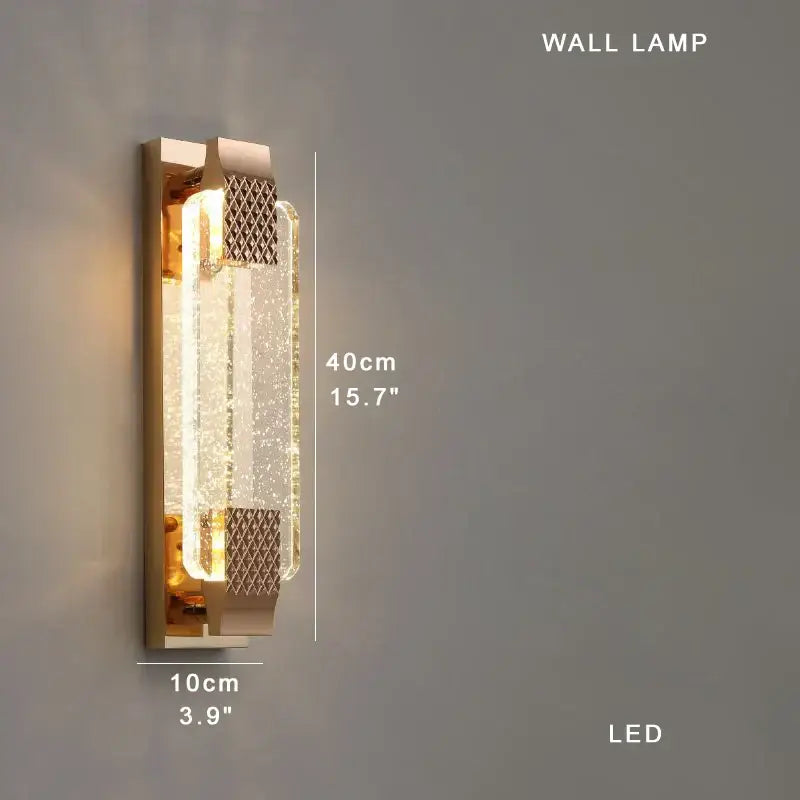 Gold Crystal Dimmable Foyer Chandelier Light