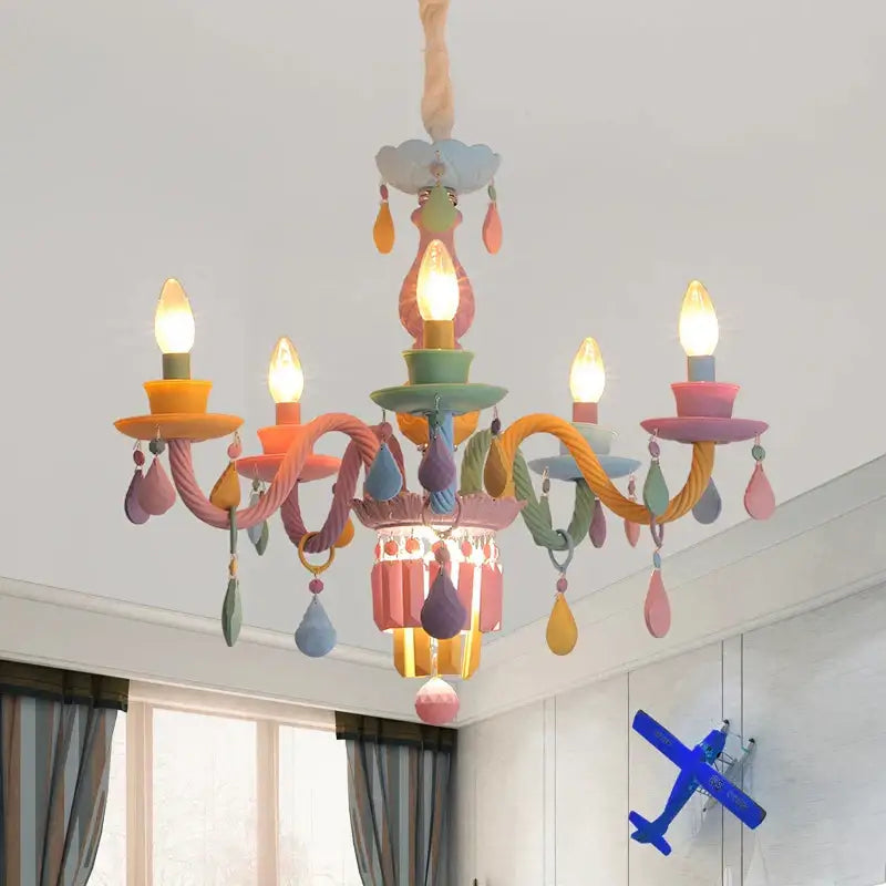 Pastel Crystal Chandelier Lamp