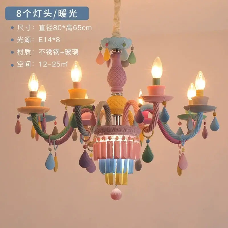 Pastel Crystal Chandelier Lamp