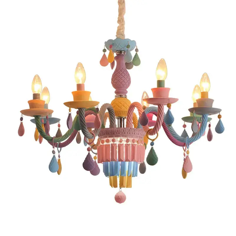 Pastel Crystal Chandelier Lamp