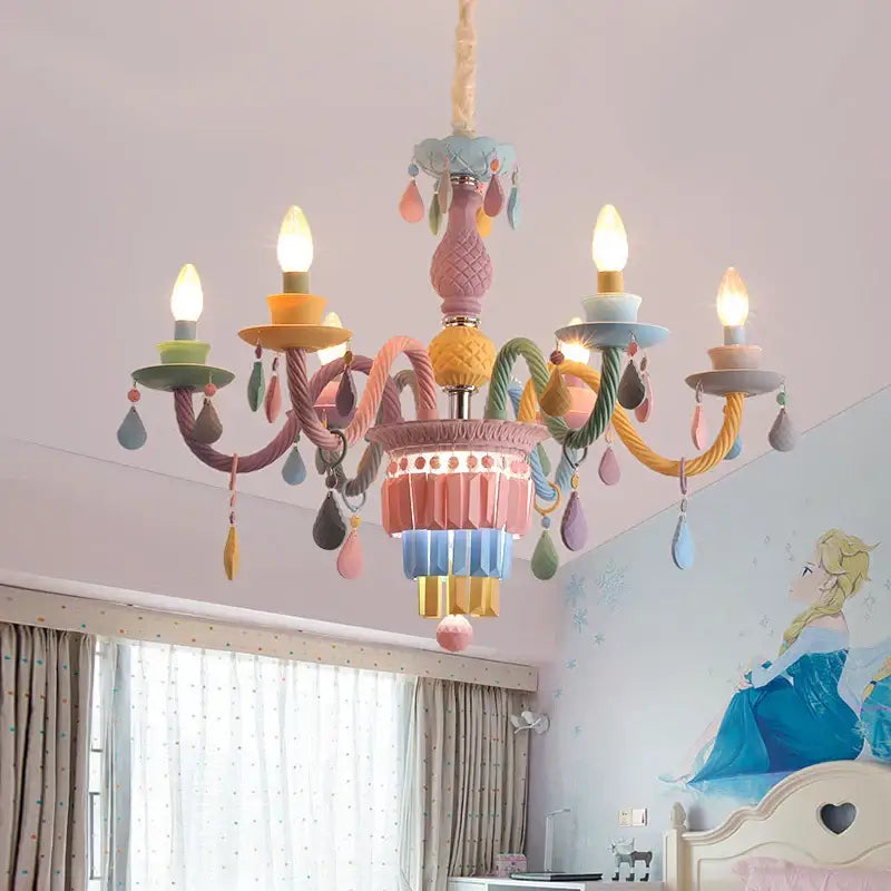 Pastel Crystal Chandelier Lamp