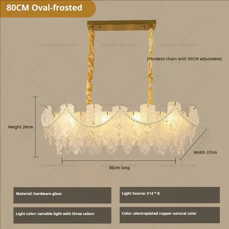 Gold Green Crystal Chandelier Light