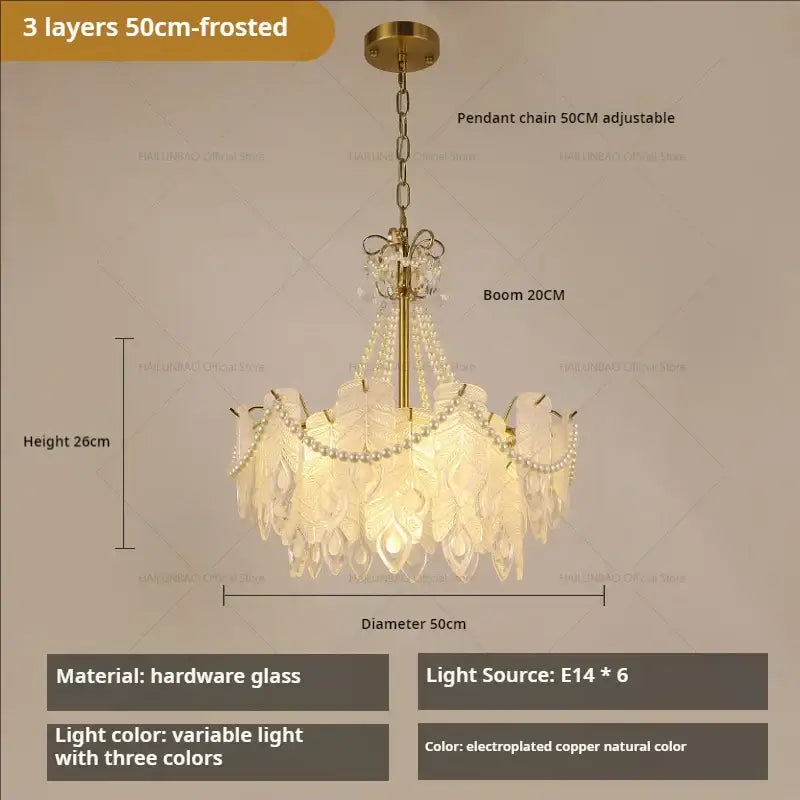 Gold Green Crystal Chandelier Light