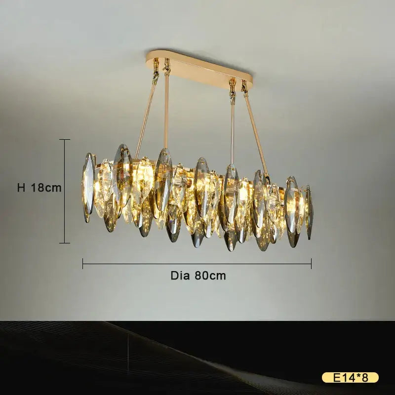 Gold Crystal Living Room Light