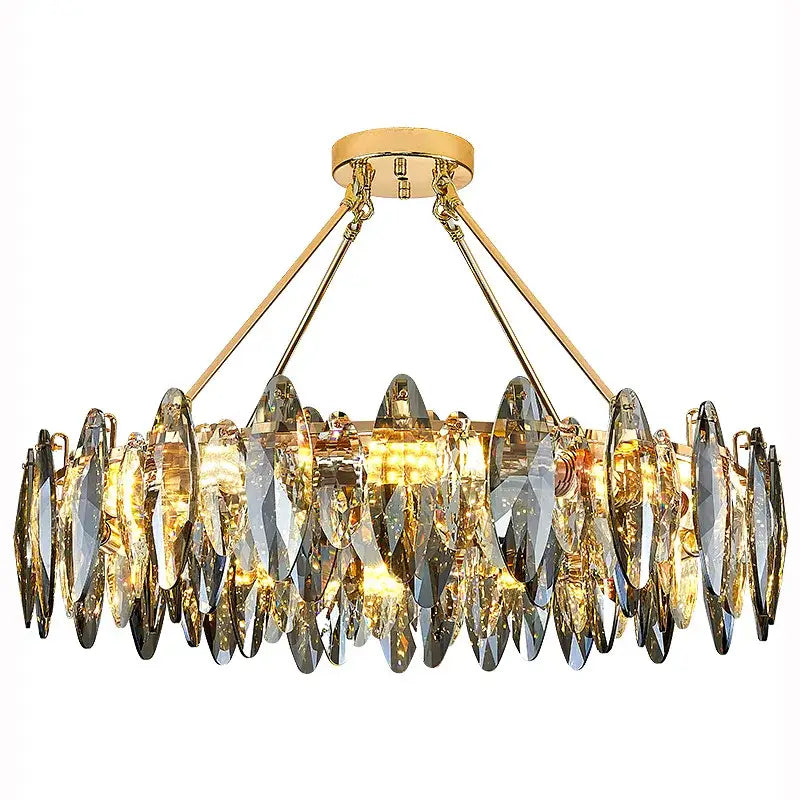 Gold Crystal Living Room Light