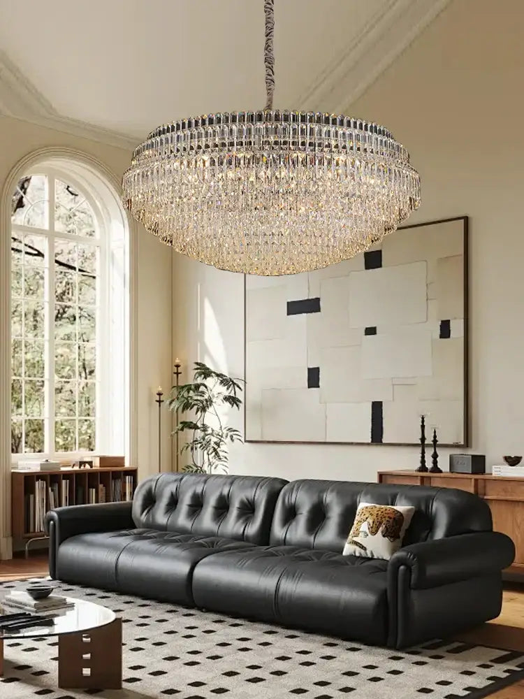 Gold Crystal Pendant Light Bronze Finish