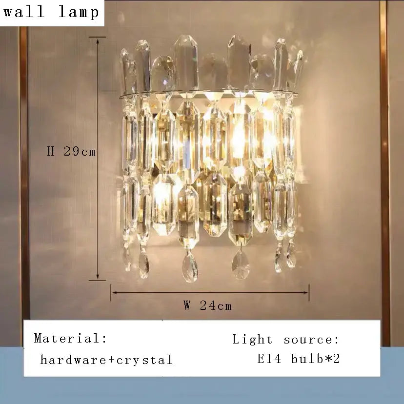 Gold Crystal Pendant Light Bronze Finish