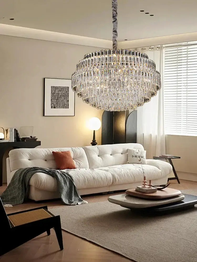 Gold Crystal Pendant Light Bronze Finish