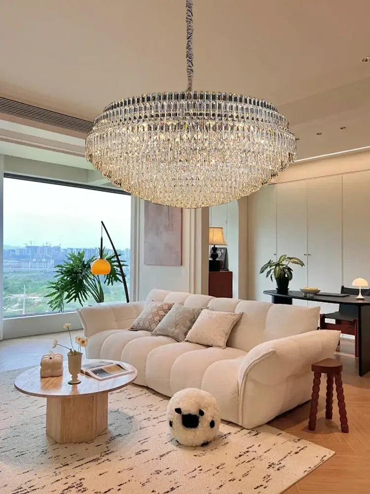 Gold Crystal Pendant Light Bronze Finish