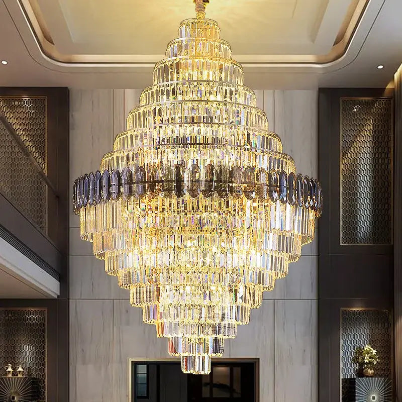 Amber Crystal Chandelier