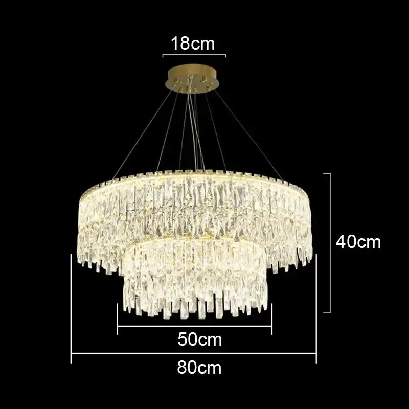 Gold Wave Crystal Chandelier Fluid Design